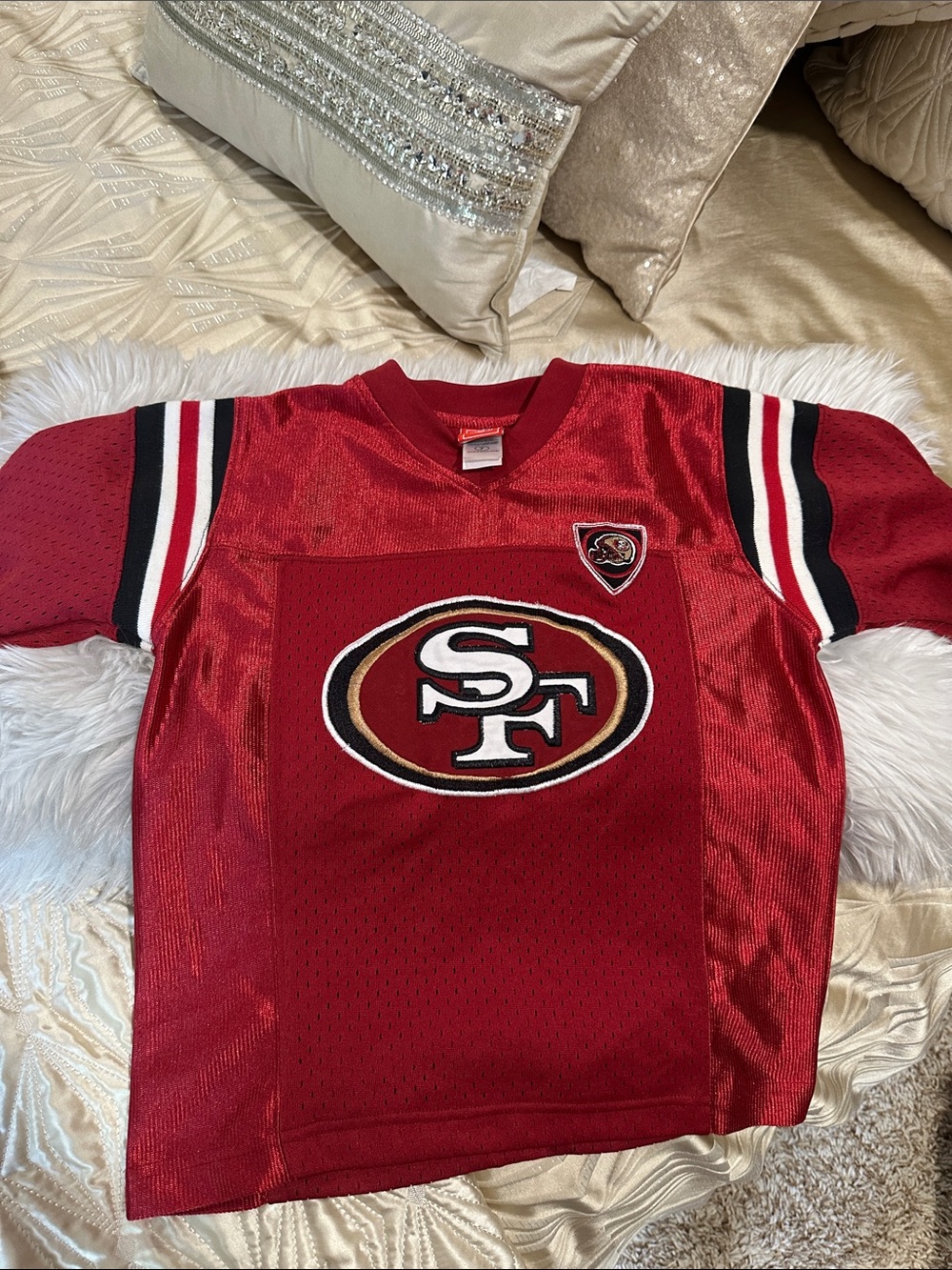 NFL Red San Francisco 49ers Kids Football Jersey